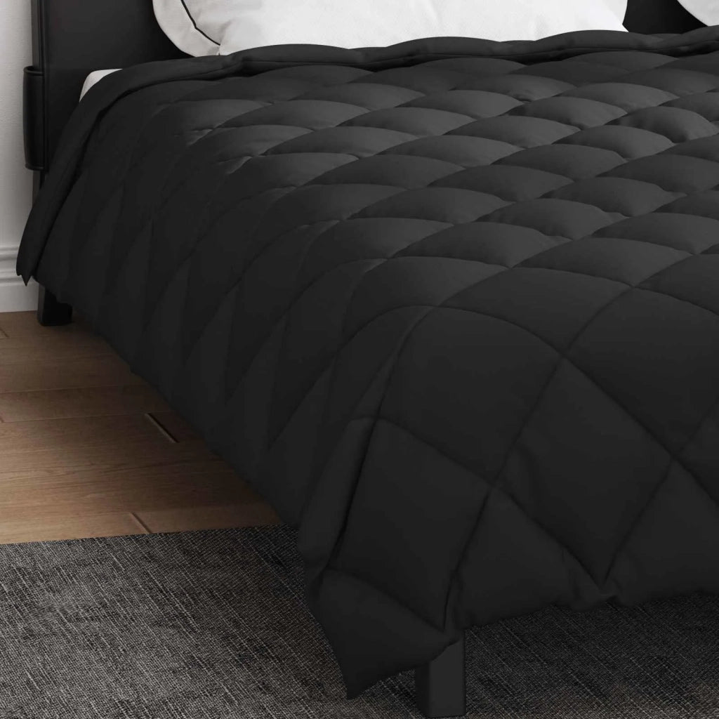 Piumone | Duvet Invernale Nero 220 x 240 cm Microfibra