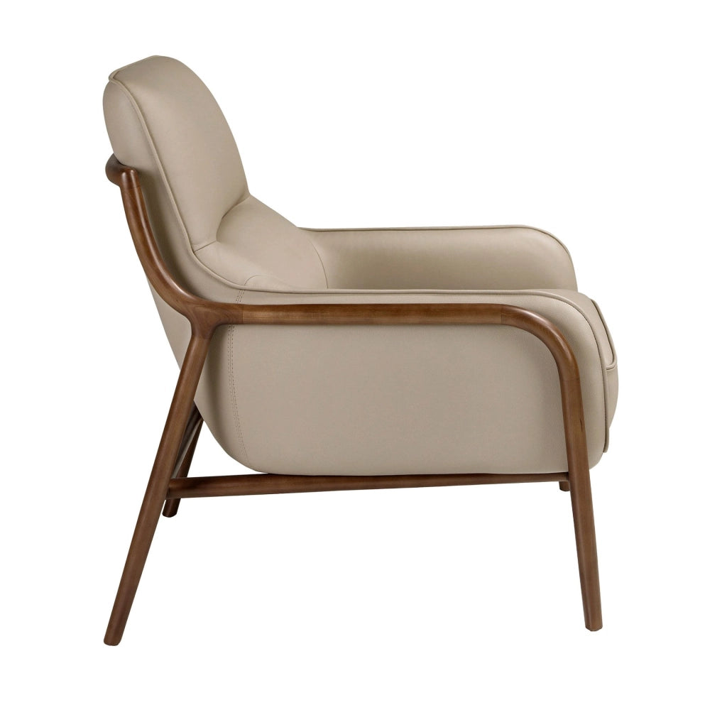 Poltrona in pelle visone