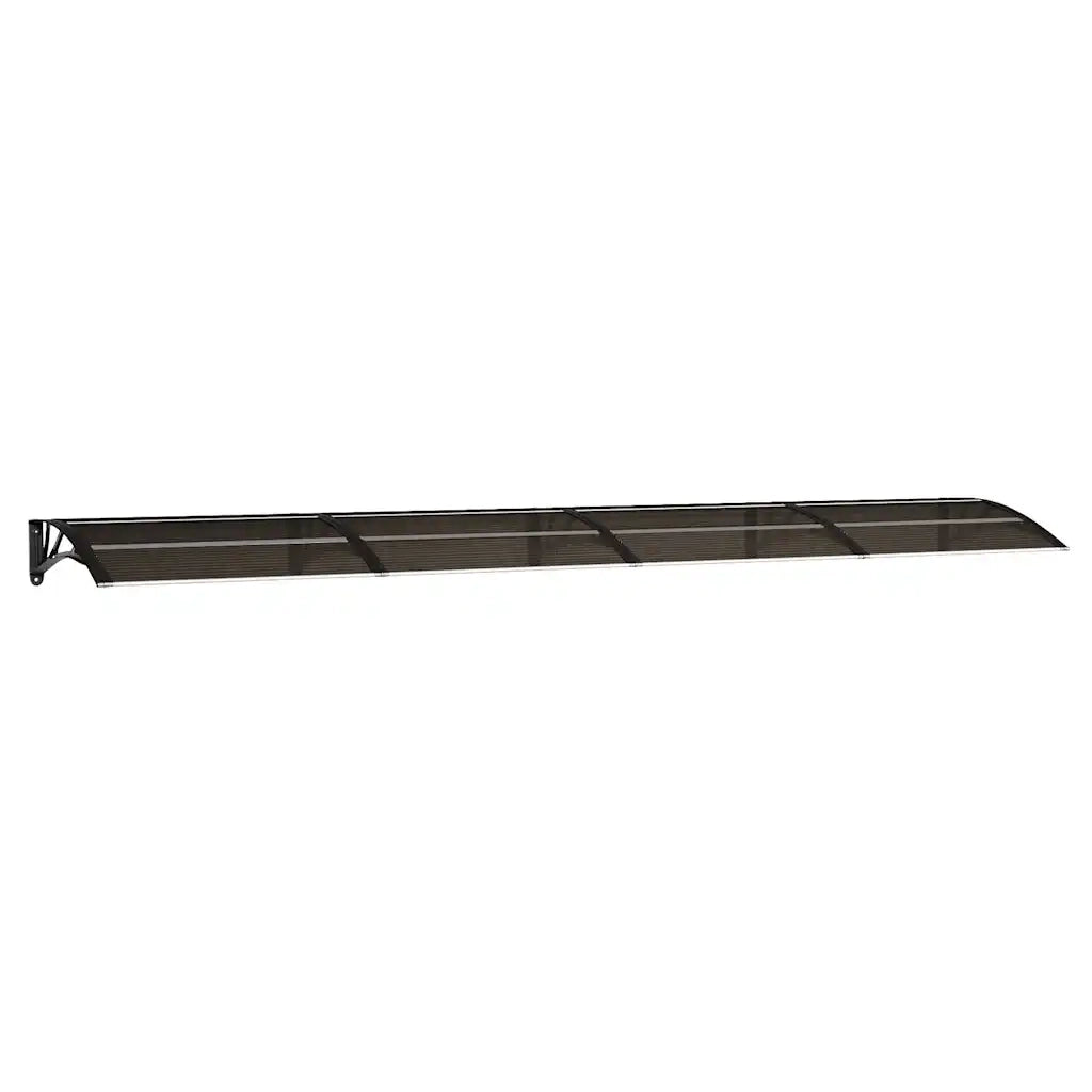 Tettoia per Porta Nera 400x75 cm Policarbonato 153599