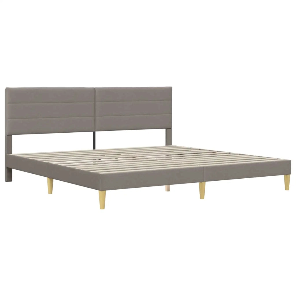 Struttura del letto con testiera-Giroletto Tortora 200 x 200 cm Tessuto 974937