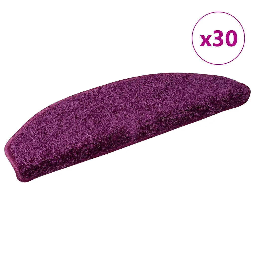 Tappetini per scale 30 pz 65x21x4 cm Viola Semicircolari Grandi 3365817