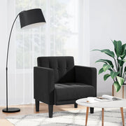 Divano Sedia con Braccioli Nero 53 cm in Velluto 4100557