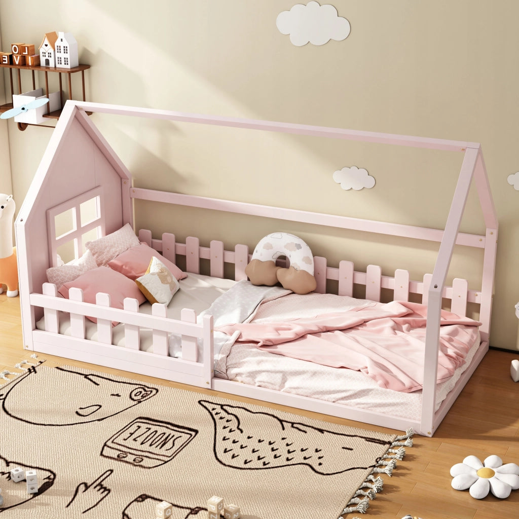Letto singolo per bambini - Xylo - 90x200 - Rosa