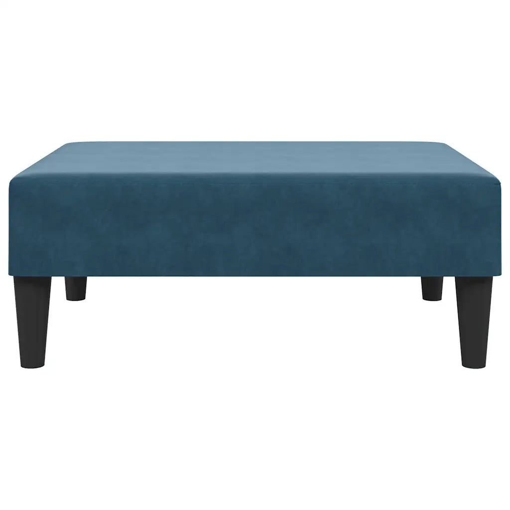 Poggiapiedi Blu 77x55x31 cm in Velluto 379556