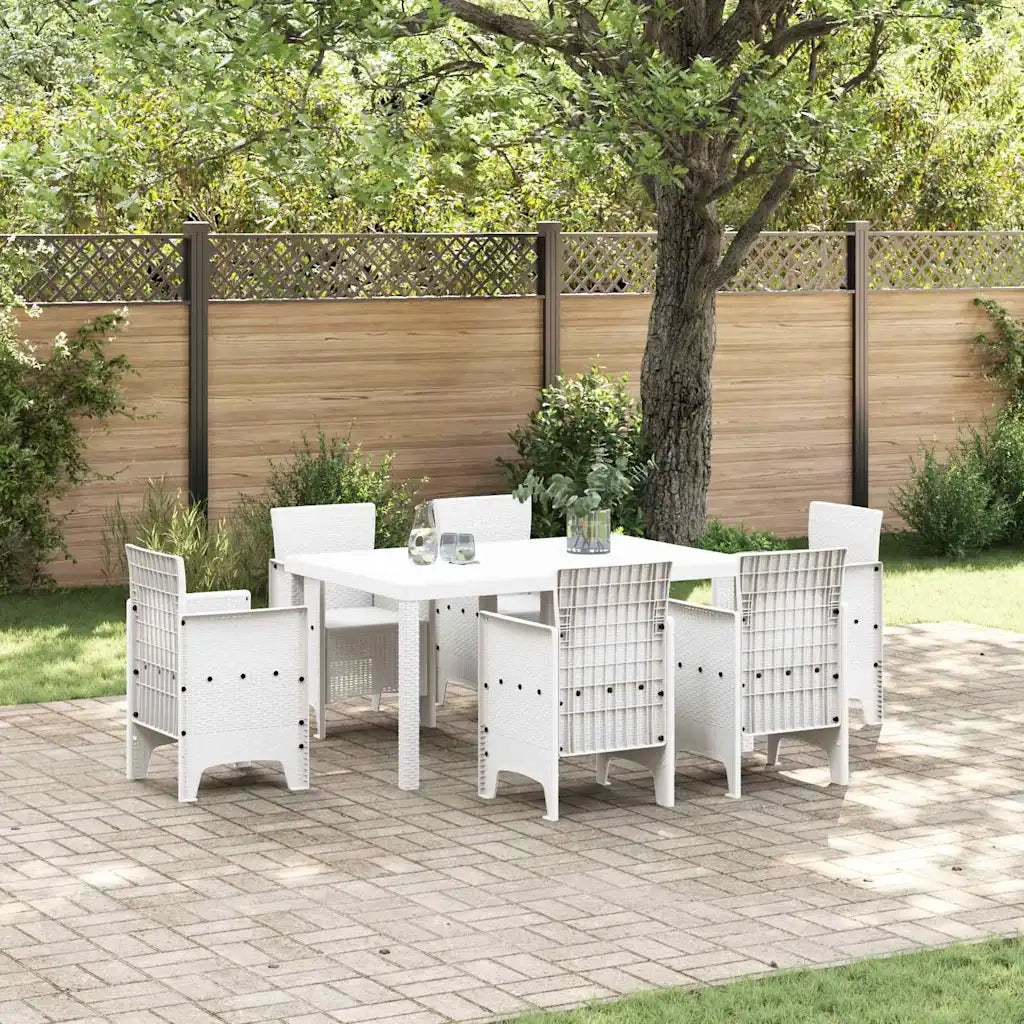Tavolo da Giardino Bianco 150 x 100 x 73 cm polyrattan 871686
