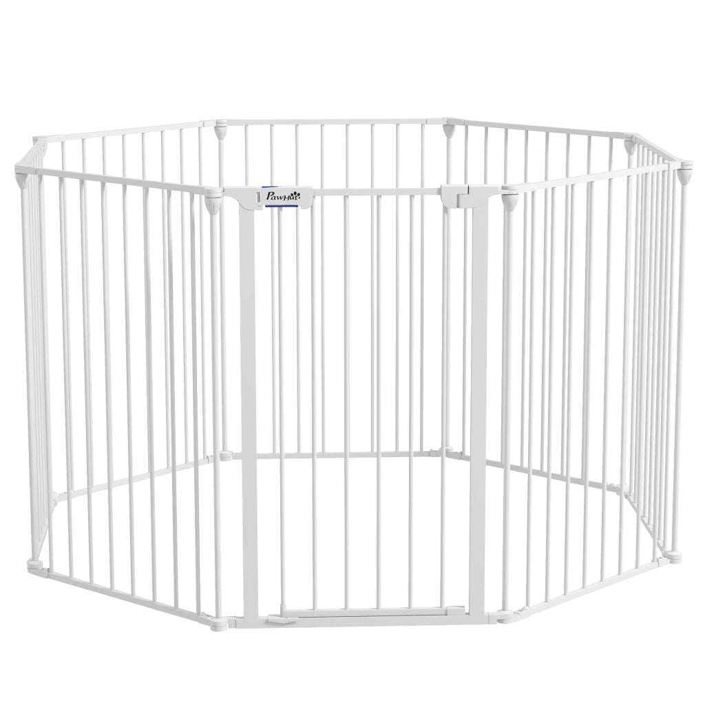 Recinto per Cani 8 Pannelli 64x90 cm ¨C zephmum ¨C Bianco
