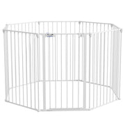 Recinto per Cani 8 Pannelli 64x90 cm ¨C zephmum ¨C Bianco