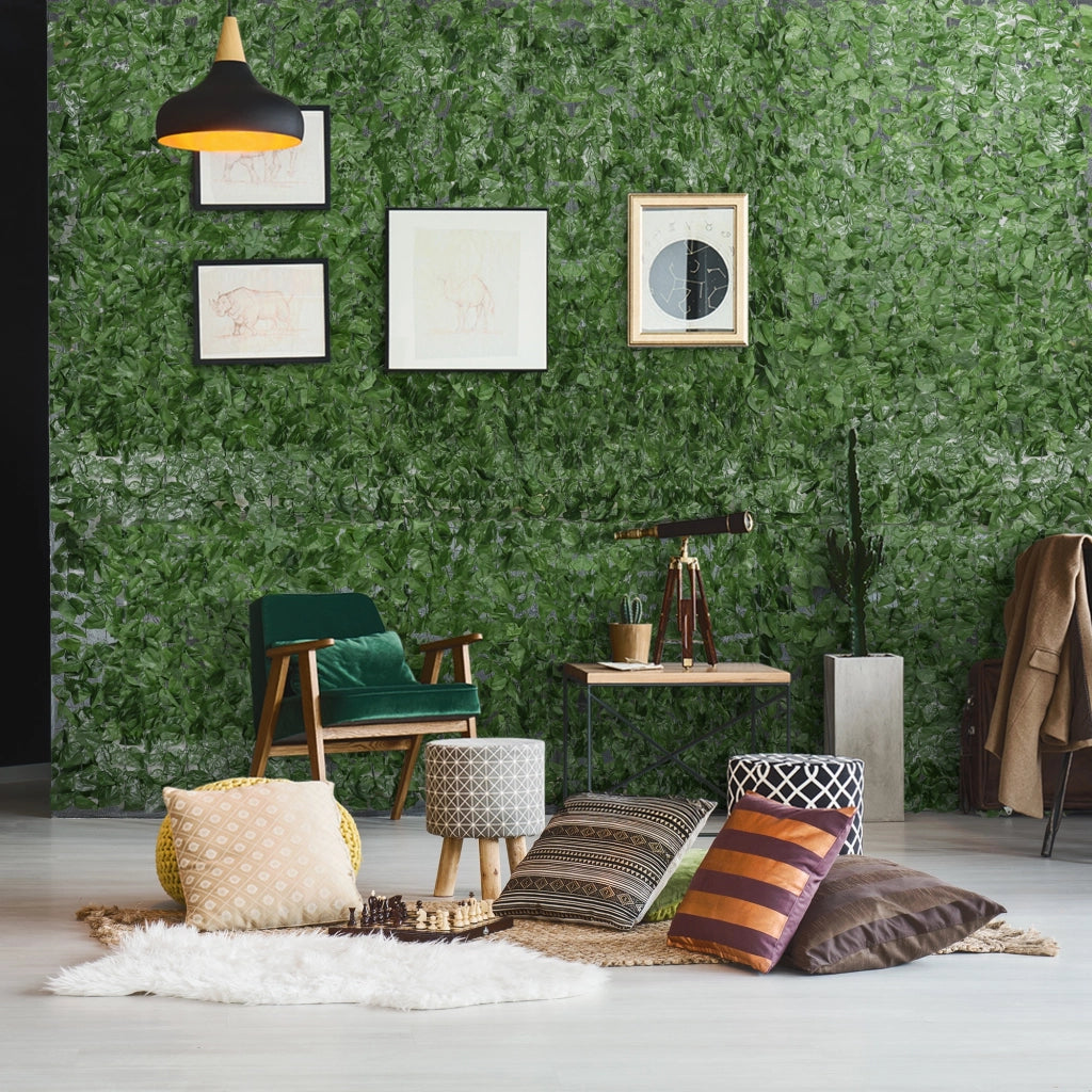 Siepe Artificiale Arrotolabile e Impermeabile, in Seta e PE, 300x100 cm, Verde Scuro