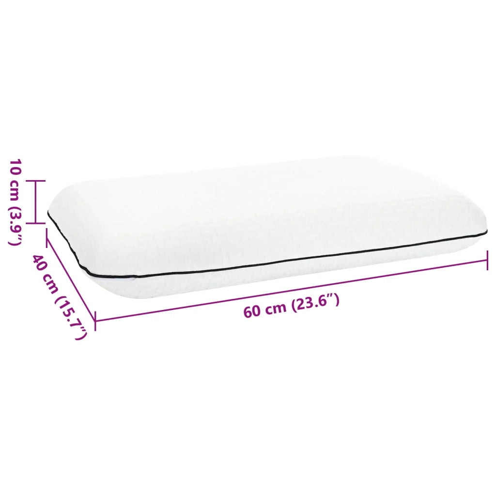 Cuscino da Letto Tinta unita Bianco 60 x 40 x 10 cm Schiuma Gel 42020239