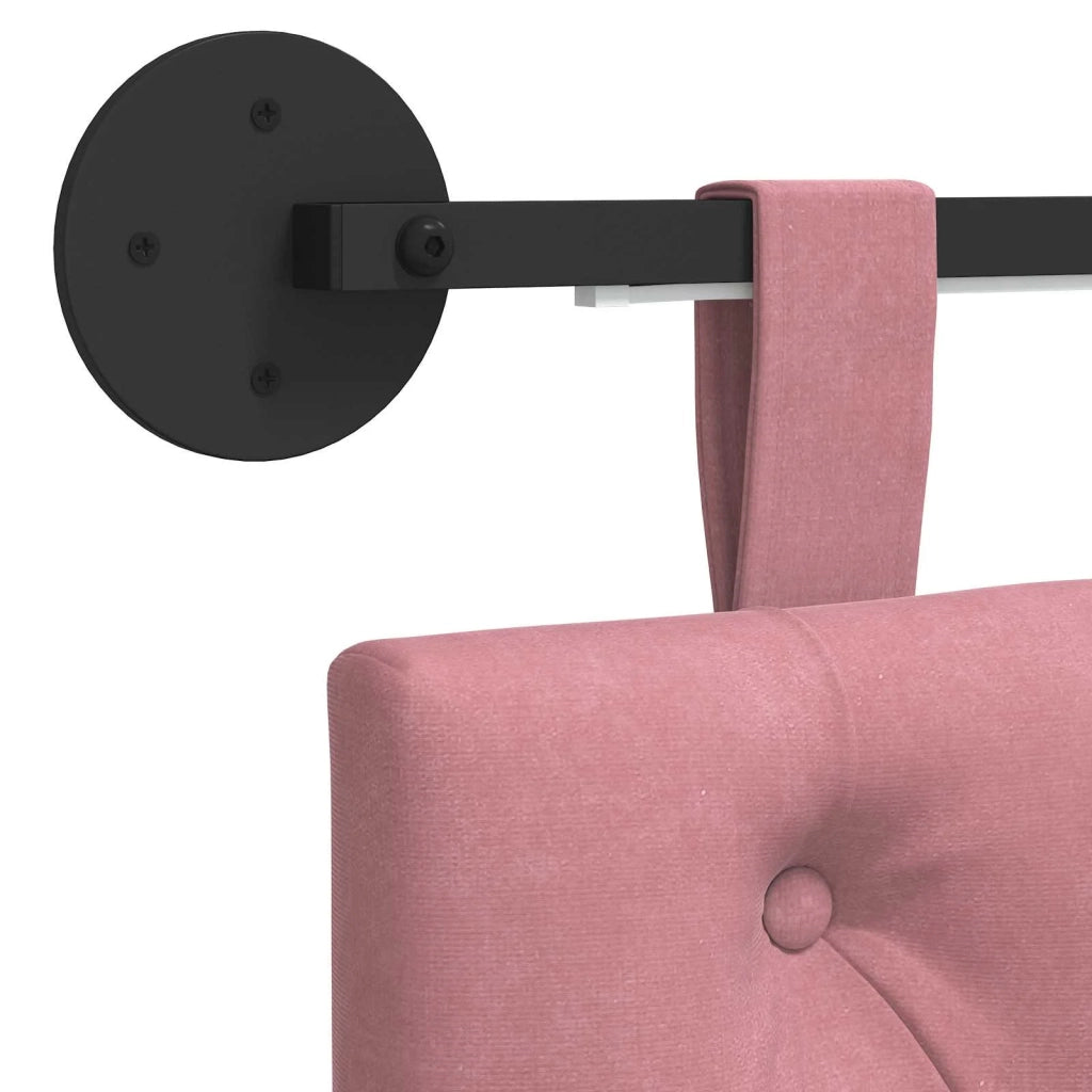 Testiera | Testata sospesa Con luce LED Rosa Velluto