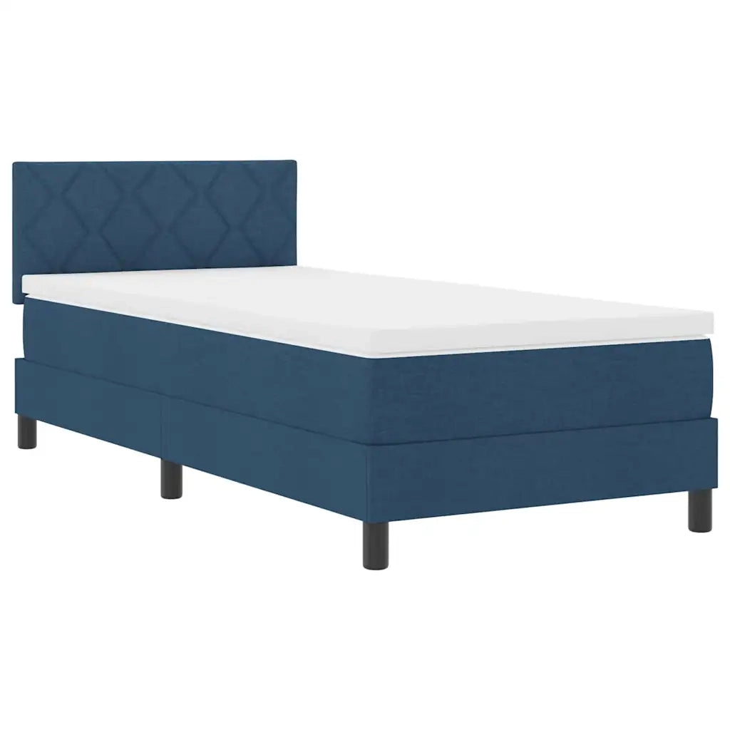 Letto a molle con testiera Blu 100 x 200 cm Tessuto 3338747