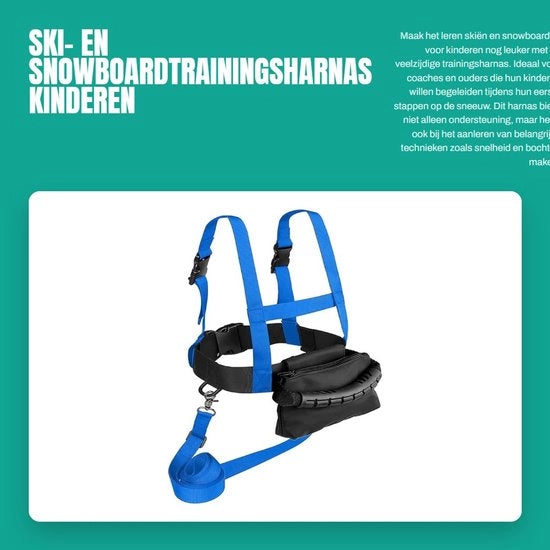Cinturone da sci per bambini - Rilascio rapido - Cinturone a rullo - Nylon - Resistente alle abrasioni - Adatto per sci e snowboard - Cinture da sci sportive