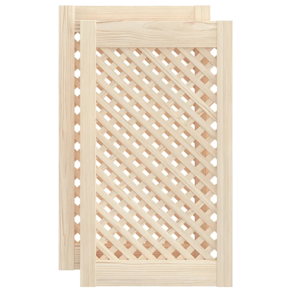 Ante con Design a Reticolo 2 pz 39,5x69 cm in Legno di Pinocod mxl 131848