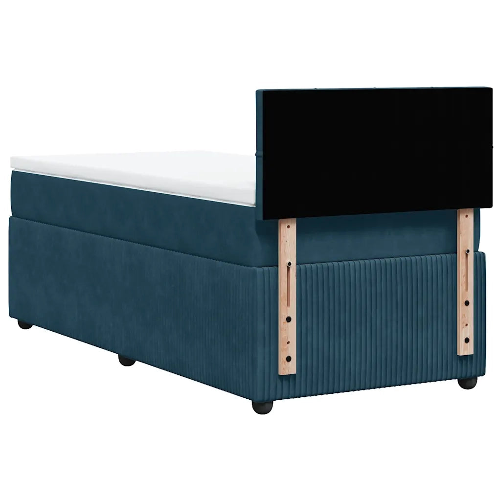 Giroletto a Molle con Materasso Blu 100x200 cm in Velluto 3289966