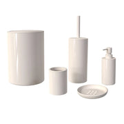 Set accessori bagno 5 pezzi ABS beige – Serie Ruby
