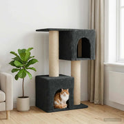 Albero per gatti con pali per graffiare in sisal Grigio Scuro 42033059
