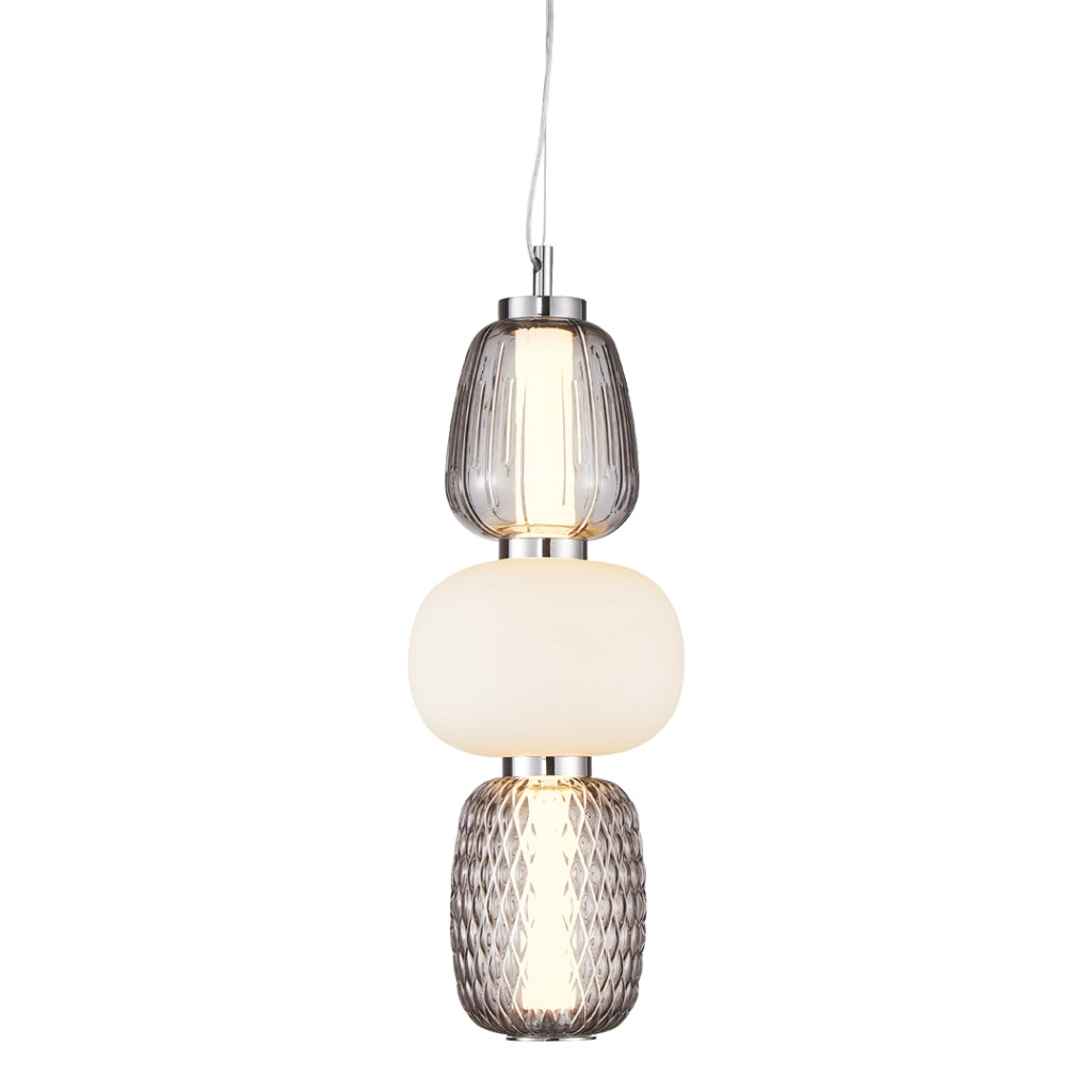 Lampada a sospensione Caro Milagro LED 28W cromo Ø17cm