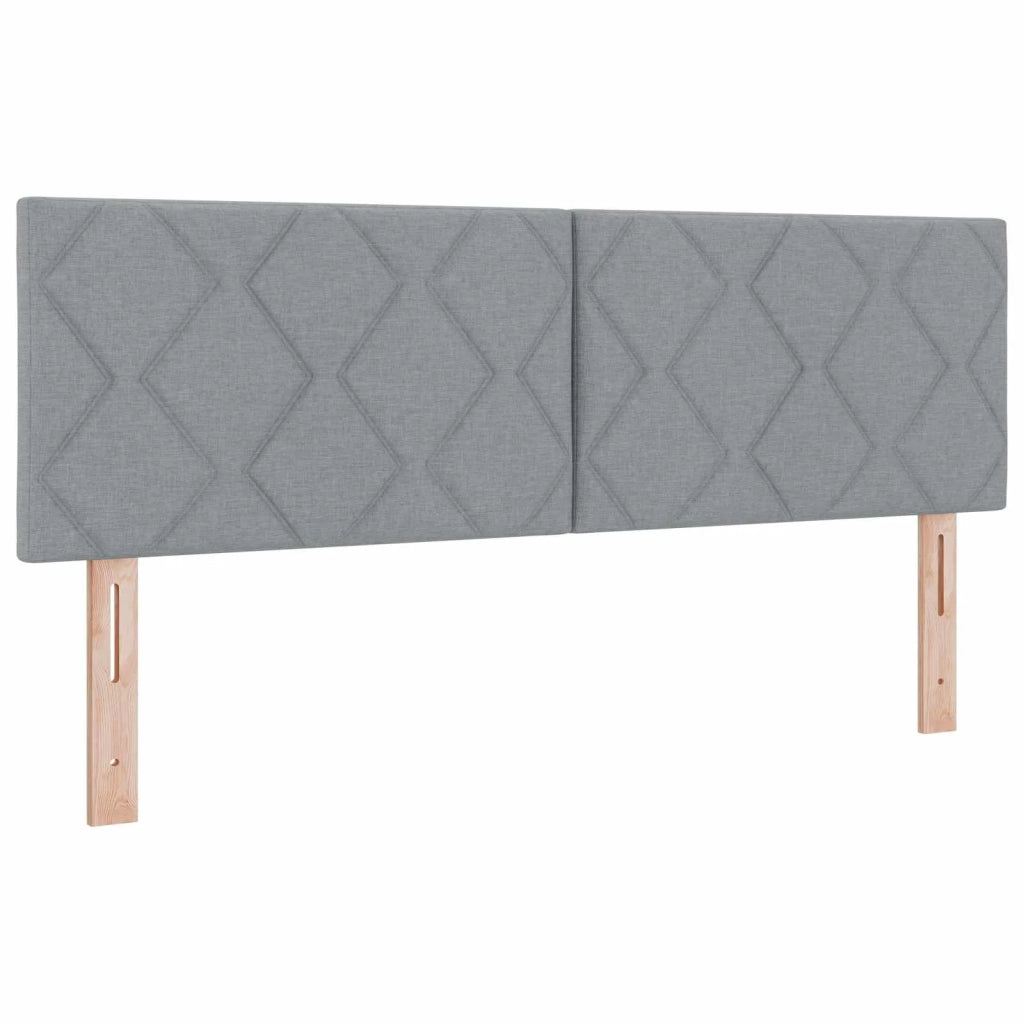Testiera | Testata LED Grigio chiaro 160 cm Tessuto