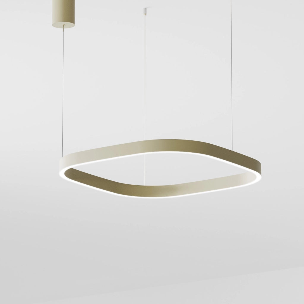 Lampada a Sospensione Criseide S/1P Q - Led 60W 3000K 3100lm in Alluminio Verde - Biemissione Dimmerabile Taglio di Fase - Gealuce