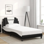 Giroletto Viana senza Materasso Nero e Bianco 100x200 cm in Similpelle