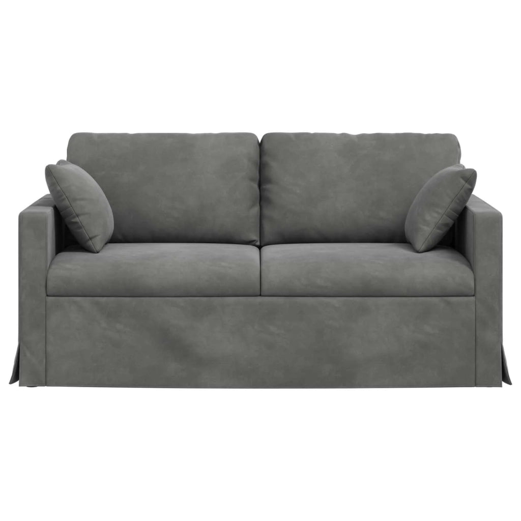 Divano Grigio scuro 158 x 78 x 80 cm Velluto