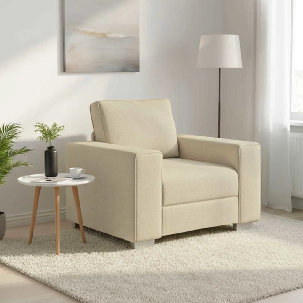 Divano-Sofa-Divanetto Crema 100 x 77 x 82 cm Tessuto