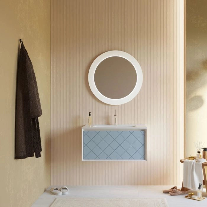Mobile sospeso Relief 80 cm - Celeste opaco