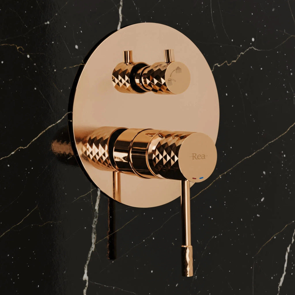 Set Doccia Da Incasso Rea Lungo Diamond Copper + Box