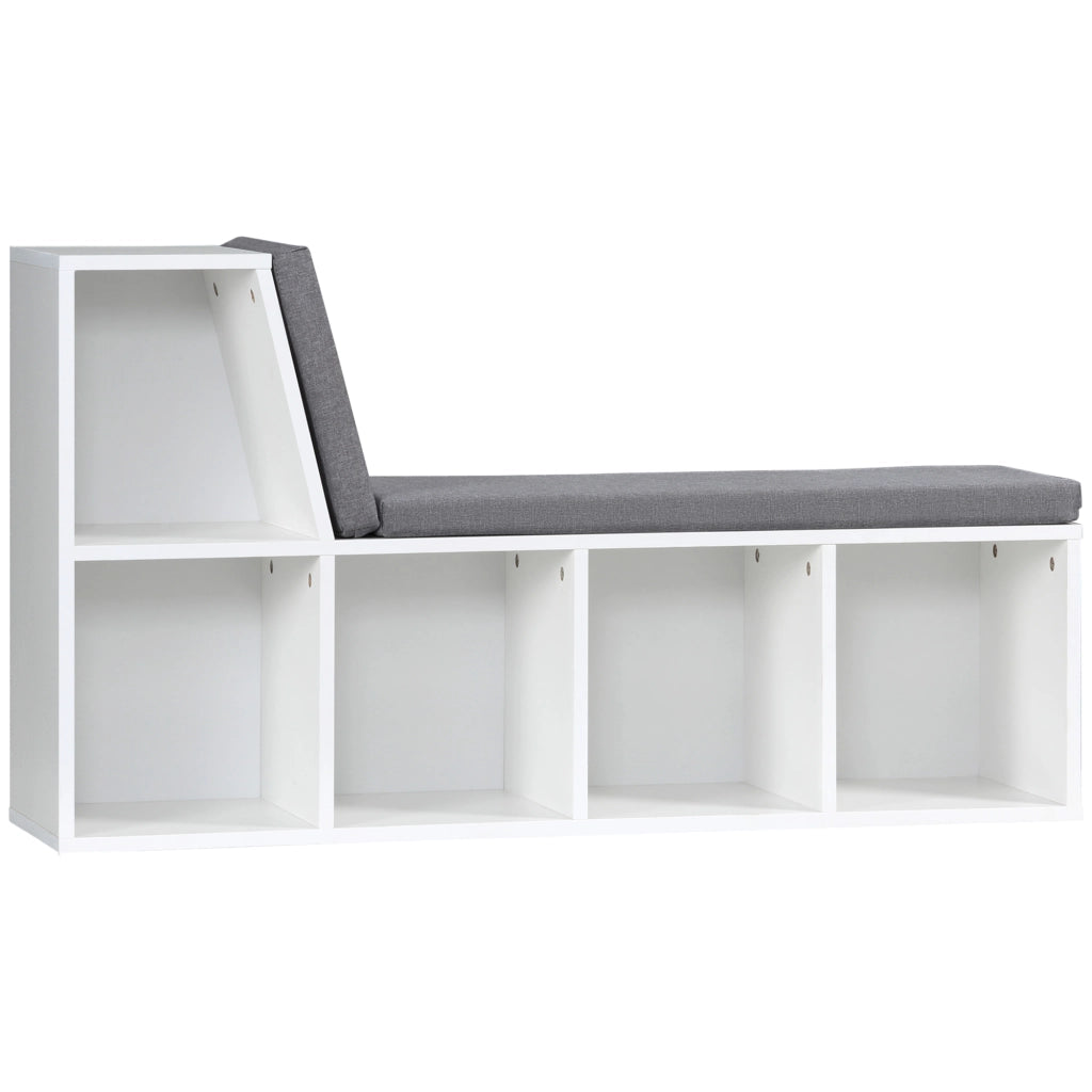 Libreria a 5 Ripiani Aperti ¨C zephmum ¨C Legno, Grigio, 108x30x60 cm