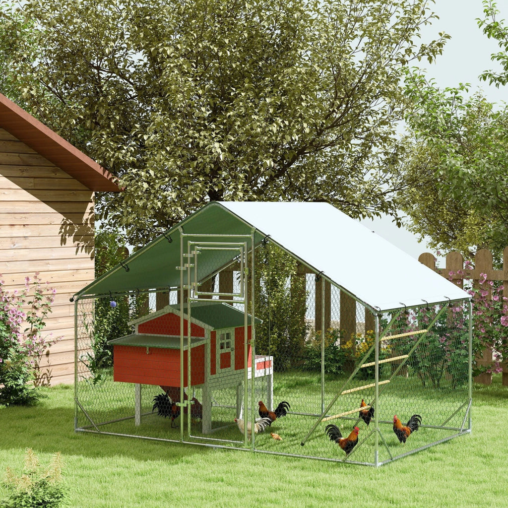 Recinto per Galline 6m2 ¨C Minimal ¨C Argento 3x2x1.9m