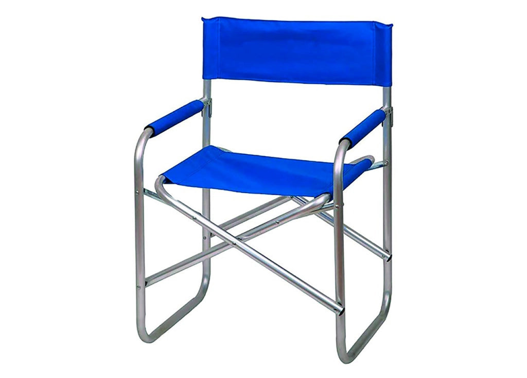 Sedia Regista Camping Spiaggia Giardino Pieghevole Portatile Con Schienale Hollywood - Hollywood - Blu