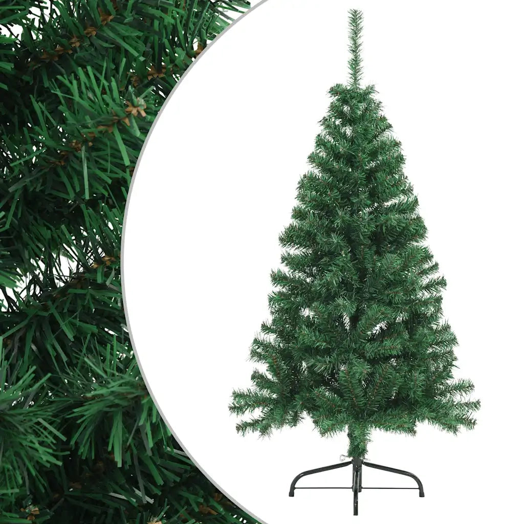 Albero di Natale Artificiale Metà con Supporto Verde 120 cm PVC 328415