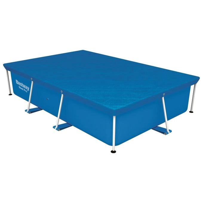 Bestway 58105-19 Steel Pro Telo Copertura Piscina Rettangolare 259x170x61 cm con Fori di Drenaggio colore Blu
