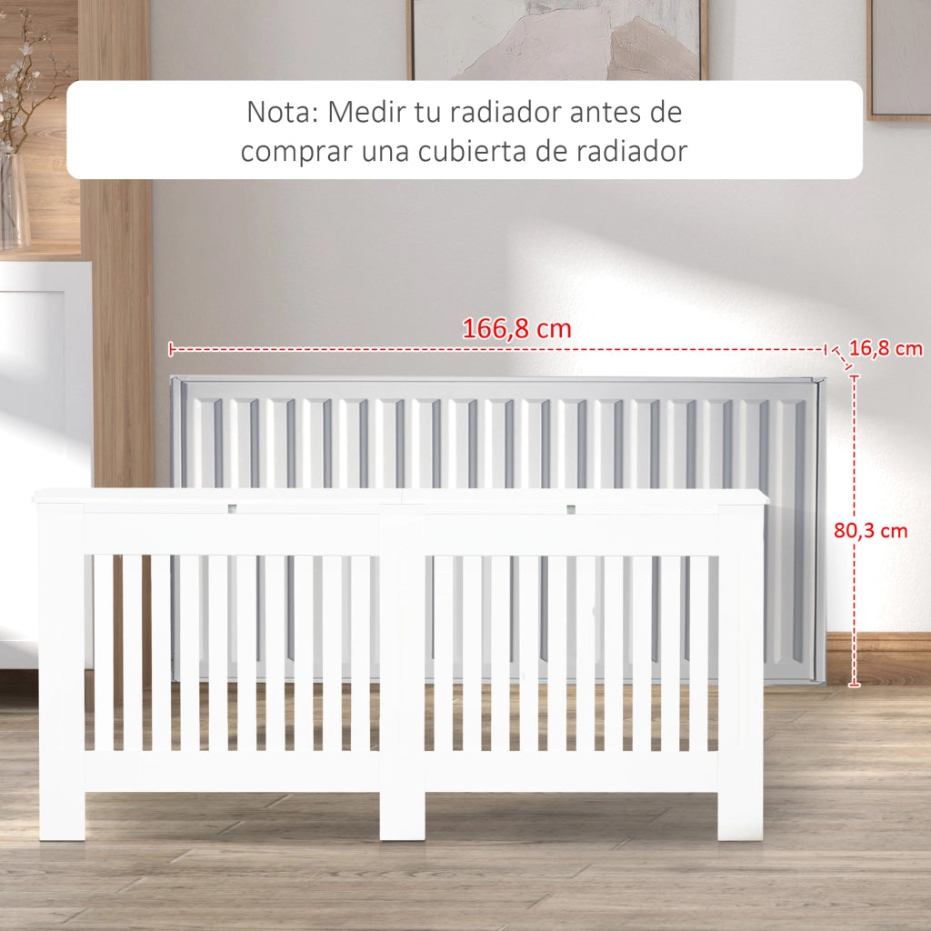 Copritermosifone MDF ¨C Xylo ¨C Bianco 172x19x81 cm