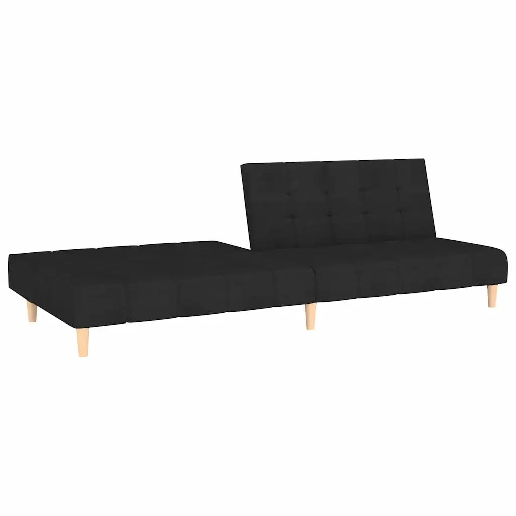 Divano letto | Sof¨¤ letto | Letto singolo a 2 Posti Nero in Tessuto