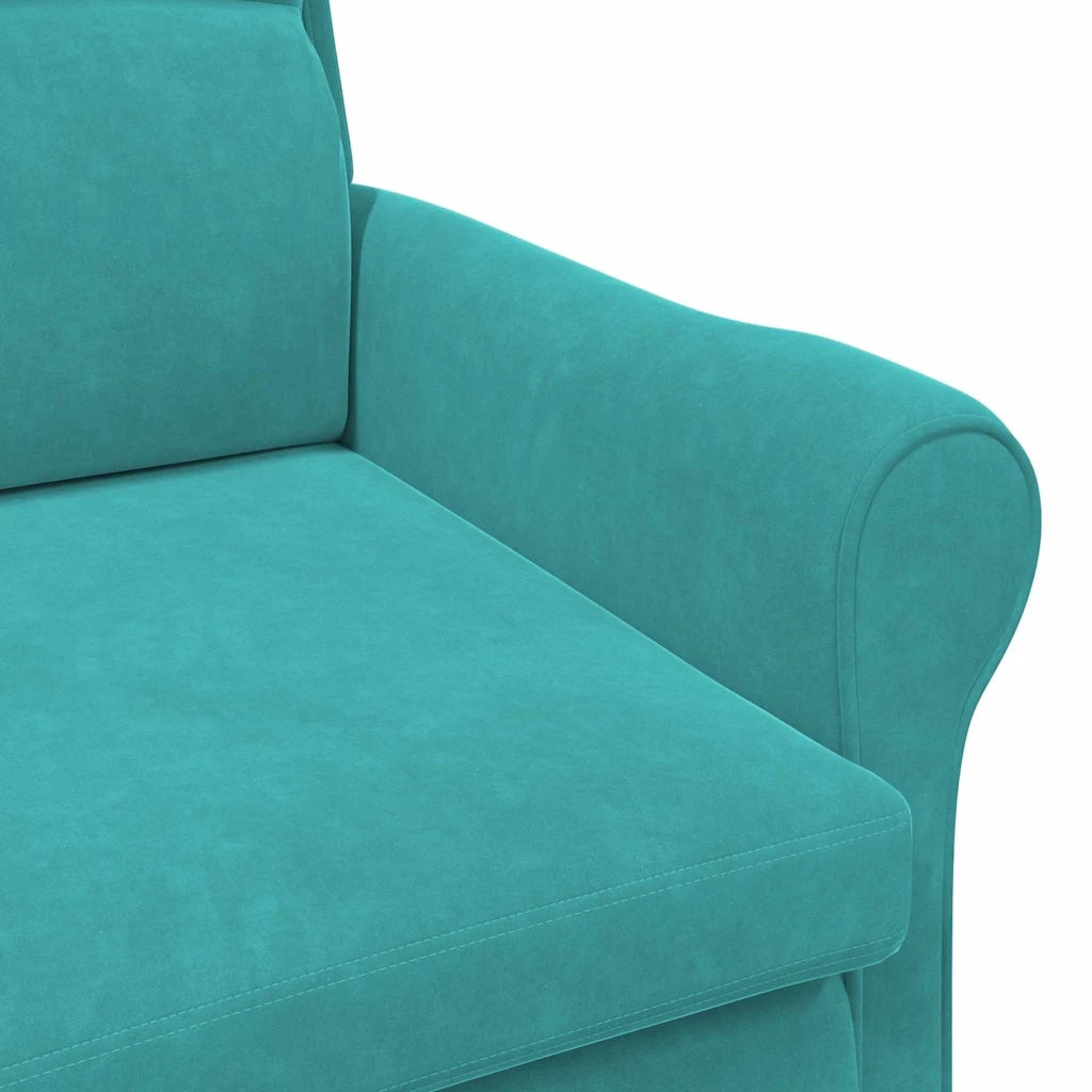 Poltrona | Sedia Relax Turchese Velluto