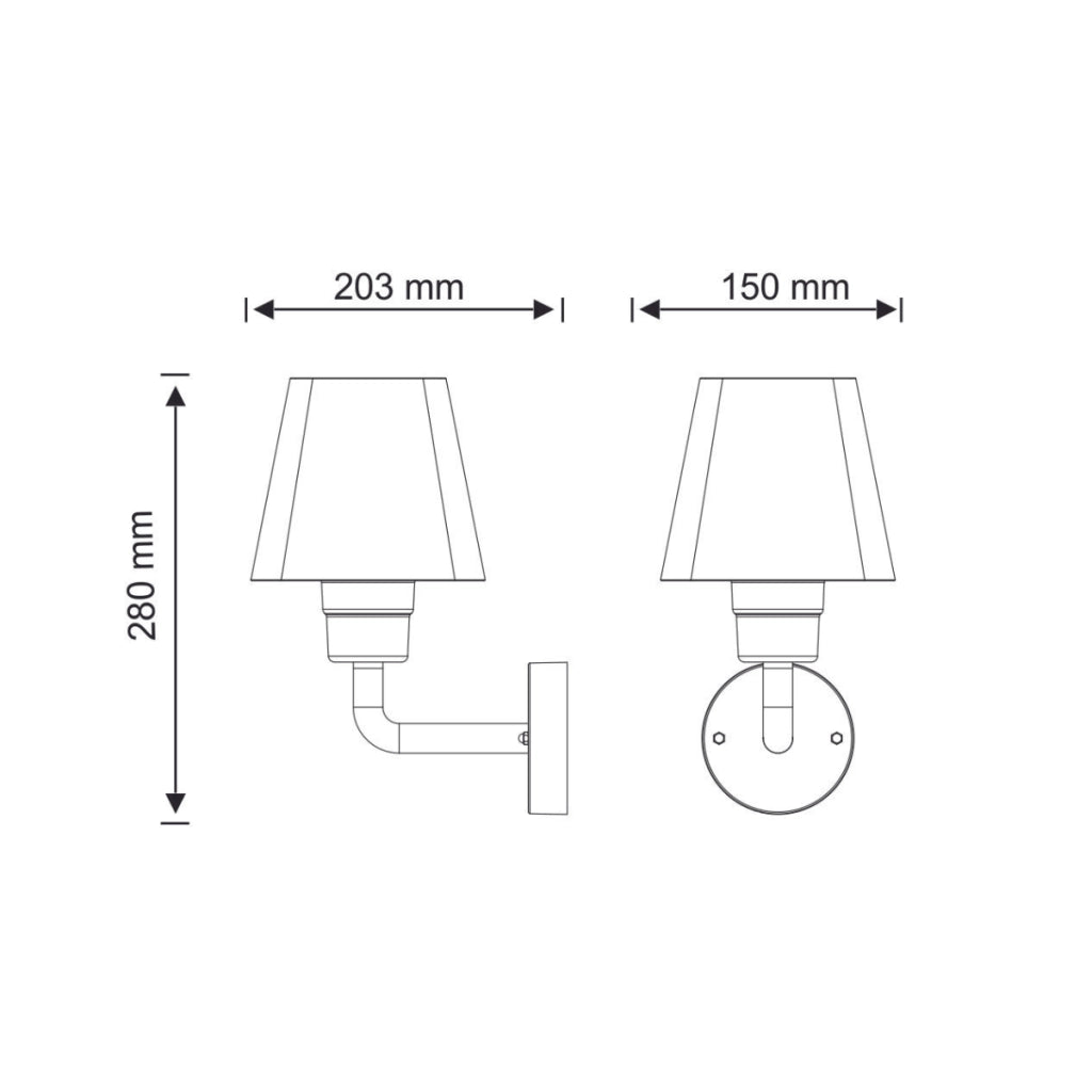 Applique esterno GIZA 312259 E27 IP44 bianco/nero Polux