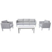 Salotto Cannes Alluminio Bianco E Imbottiture Moia