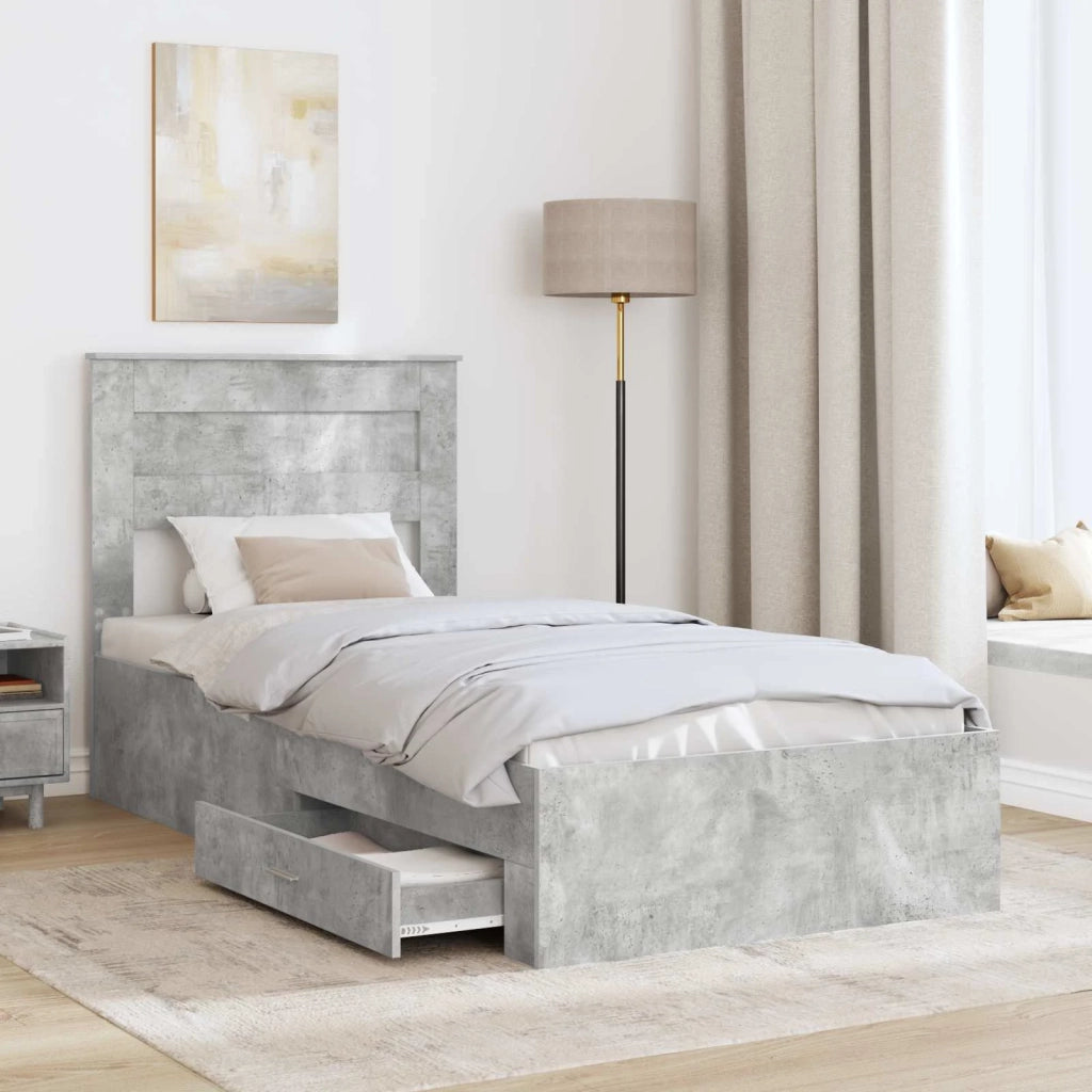 Struttura del letto-Giroletto Grigio Certo e Argento 75 x 190 cm 696151