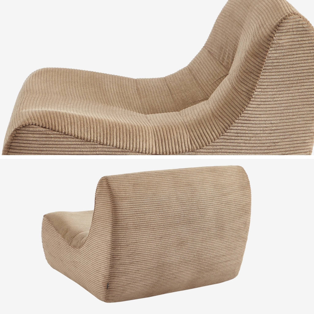 Divano modulare velluto, 2 posti, beige scuro