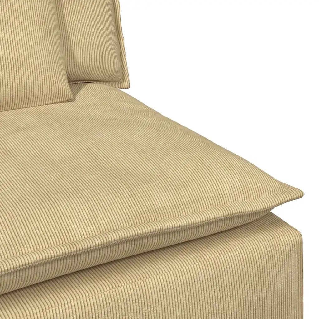 Modulo Terminale Bracciolo Divano Modulare con Cuscini Verde Grigio 100 cm CFW3160675