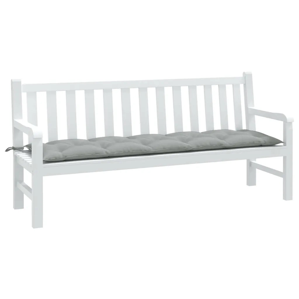 Cuscino Panca Giardino-Cuscini per panchina da esterno Grigio Chiaro M¨¦lange 180x50x7cm Tessuto