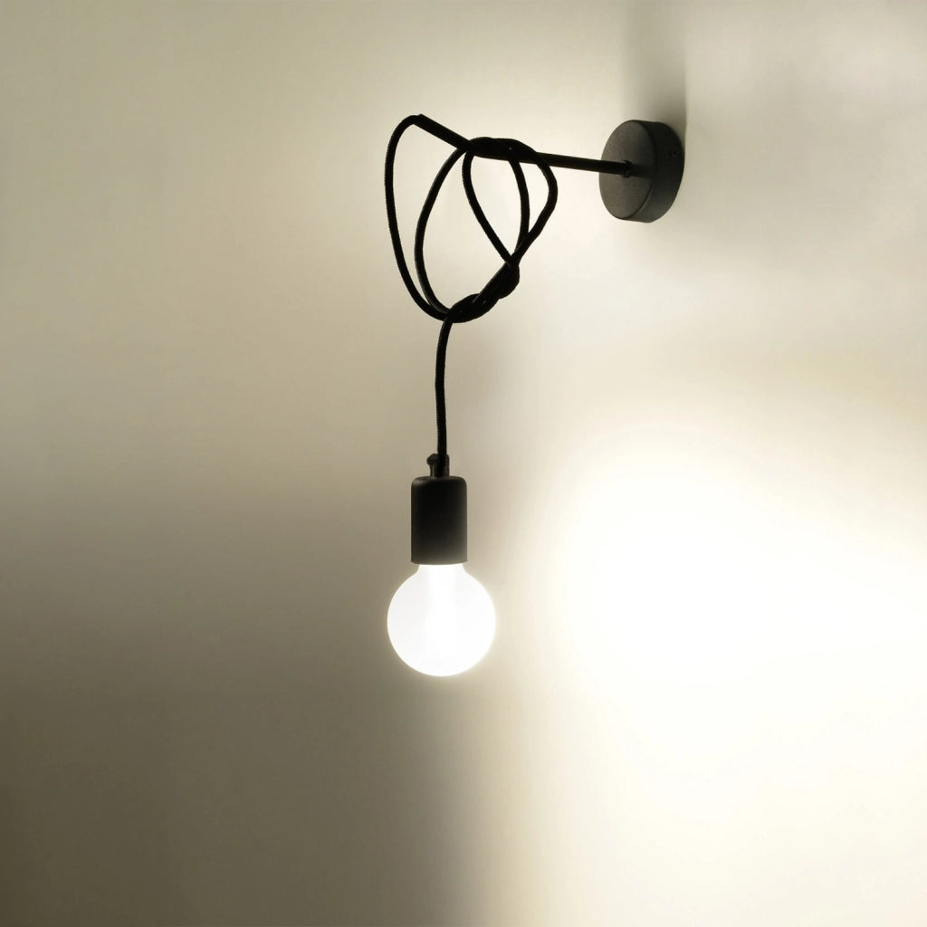 Lampada da parete EDISON nero
