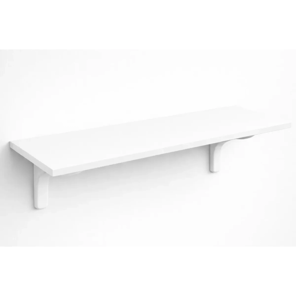 Mensola da Muro da appoggio in Legno nobilitato spessore 1,8 cm in colore Bianco 70x50 cm