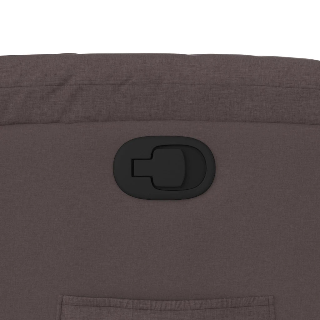 Poltrona Reclinabile Marrone Scuro in Tessuto 373579