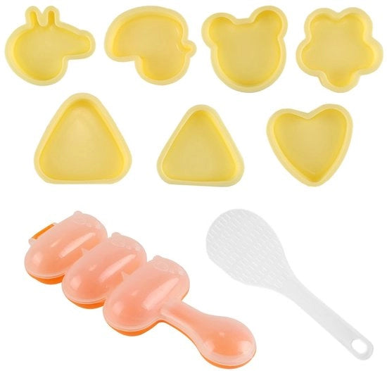 Kit per creare Onigiri - 8 pezzi - Set di forme per riso - DIY Musubi - Facile da utilizzare - Perfetto per picnic - Maker di riso