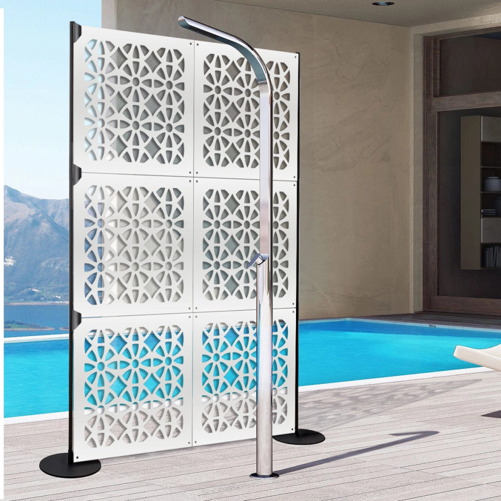 WHEELS - Pannello in PVC traforato - Parasole Misura: 48x48 cm, Colore: bianco