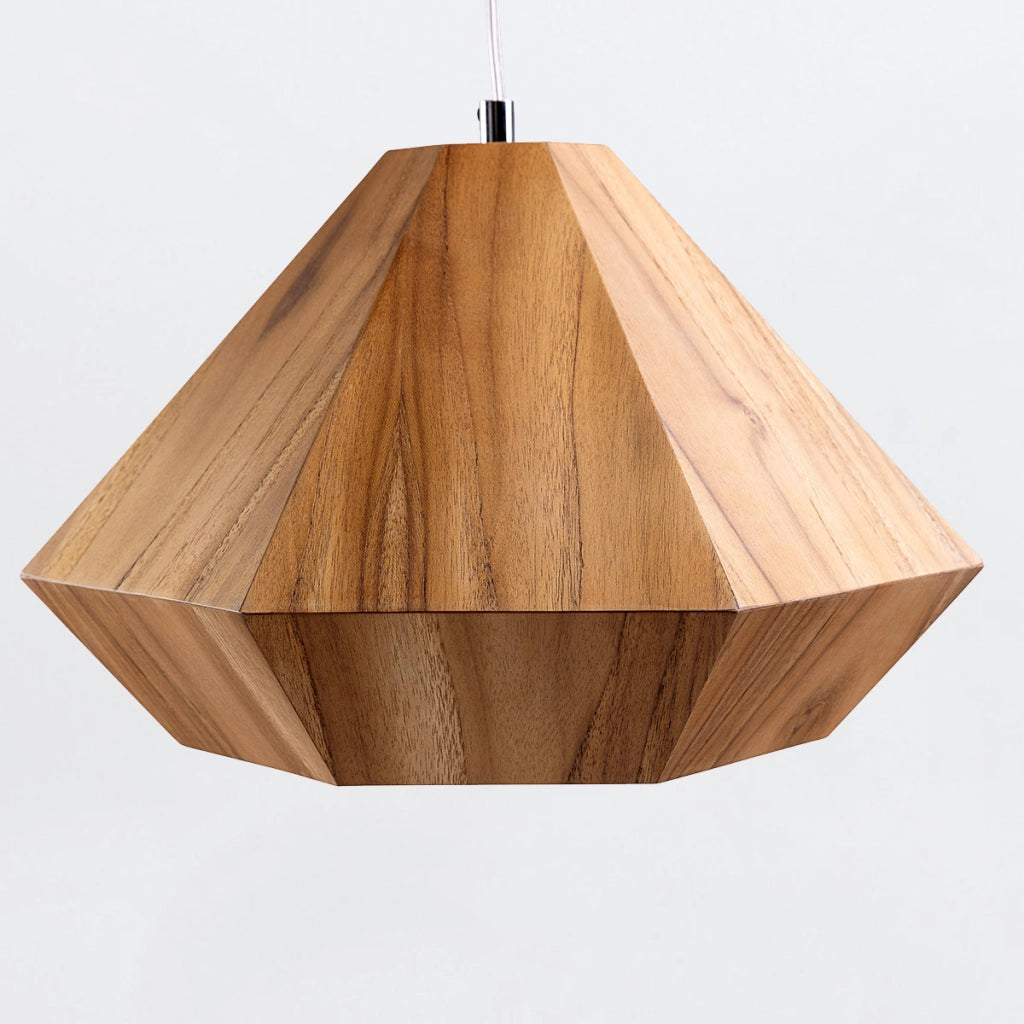Lampada sospensione Quintiesse Diamond teak E27 1 luce
