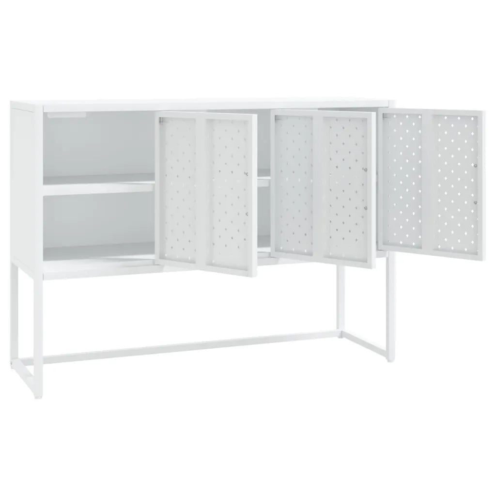 Credenza Bianca 105x35x75 cm in Acciaio 335869