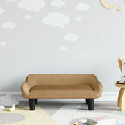 Divano per Bambini-Sofa-Divanetto Marrone 70x40x24 cm in Velluto